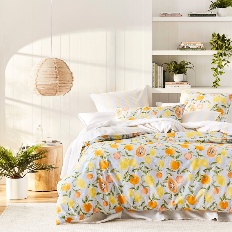 Fruit Sorbet Sky Blue Quilt Cover Set + Separates