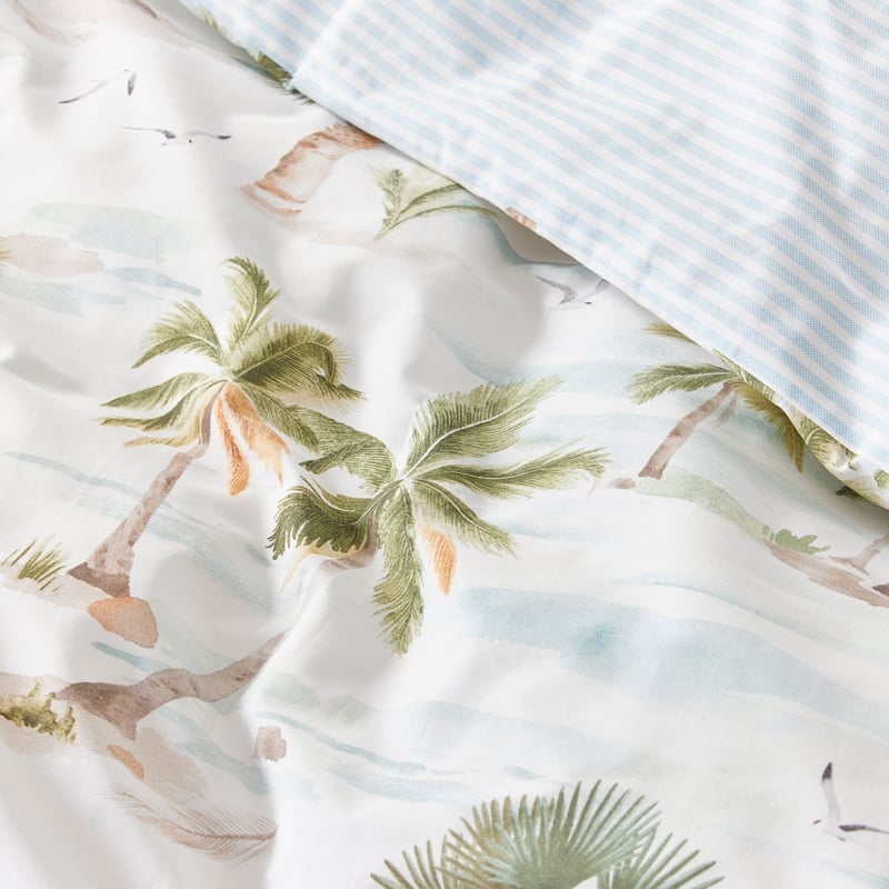 Moana Palm White Quilt Cover Set + Separates