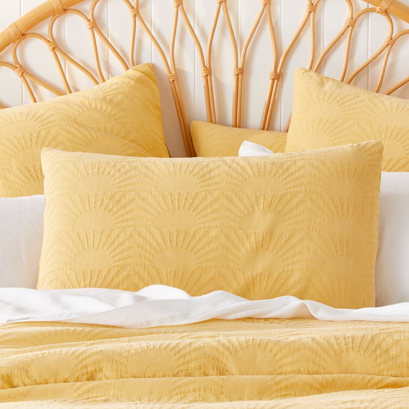 Sunray Yellow Matelassé Pillowcases