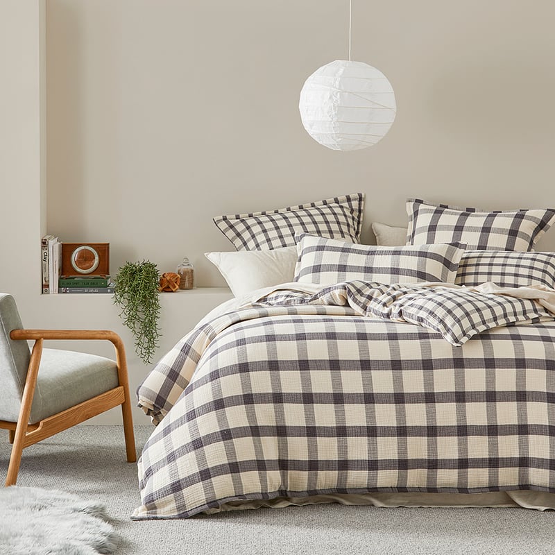 Chelsea Check Charcoal Pillowcases