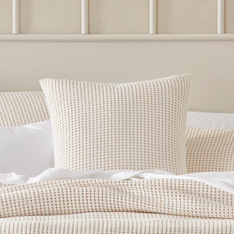 Wallis Latte Waffle Pillowcases