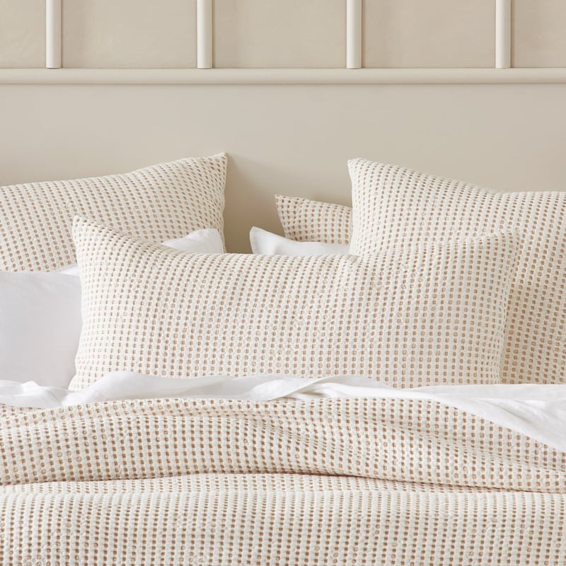 Wallis Latte Waffle Pillowcases