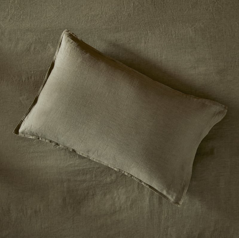 Hemp Deep Olive Sheet Separates + Pillowcases