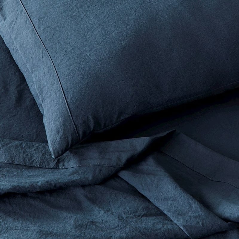 Microplush Navy Sheet Set