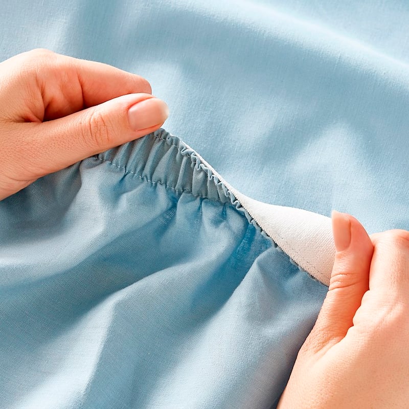 Plain Dye Perfect Cotton Percale Blue Sheet Set