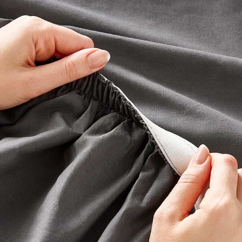 Plain Dye Perfect Cotton Percale Coal Sheet Set