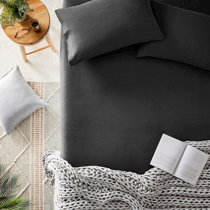 Flannelette Charcoal Sheet Set