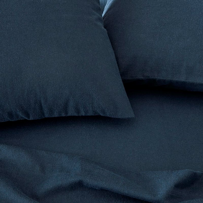 Flannelette Navy Sheet Set