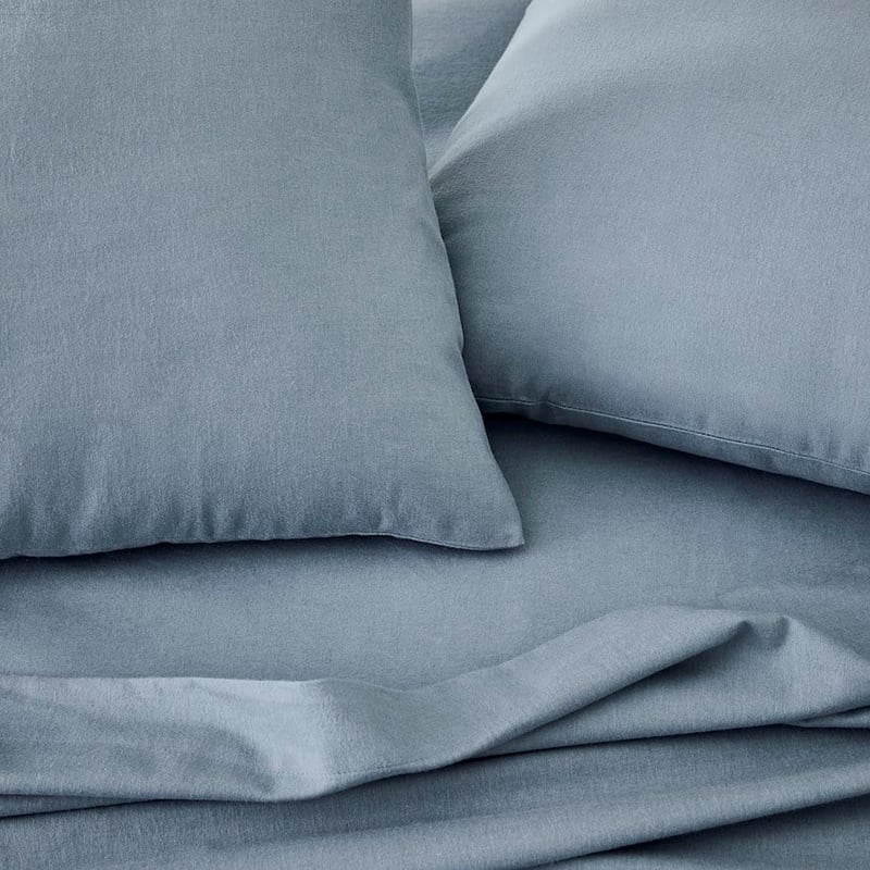 Flannelette Powder Blue Sheet Set