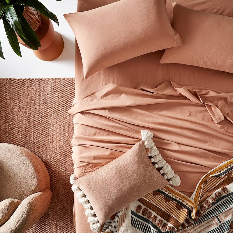 Stonewashed Coral Sand Sheet Separates