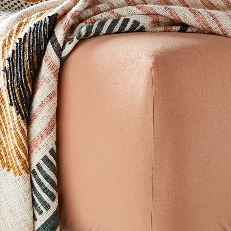 Stonewashed Coral Sand Sheet Separates