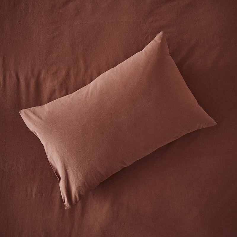 Stonewashed Cotton Mahogany Sheet Separates