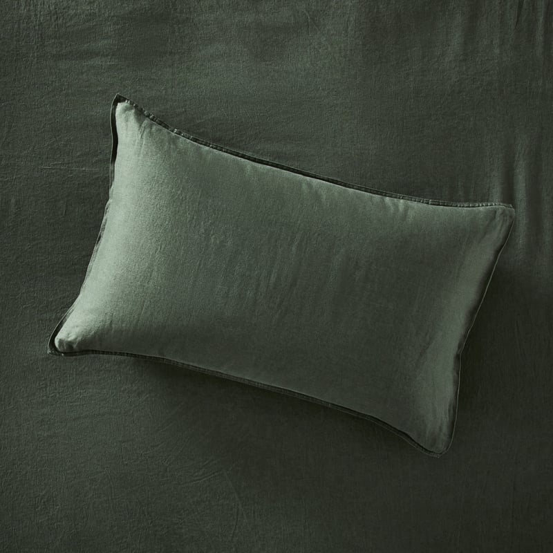 Vintage Washed Linen Thyme Sheet Separates