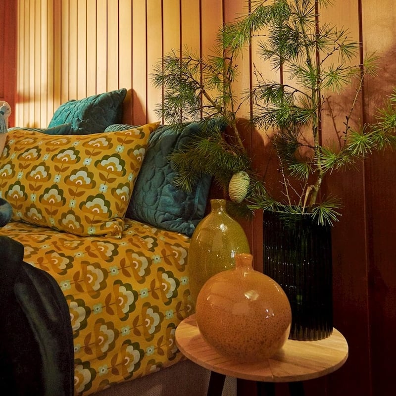 Printed Retro Pear Stems Sheet Set