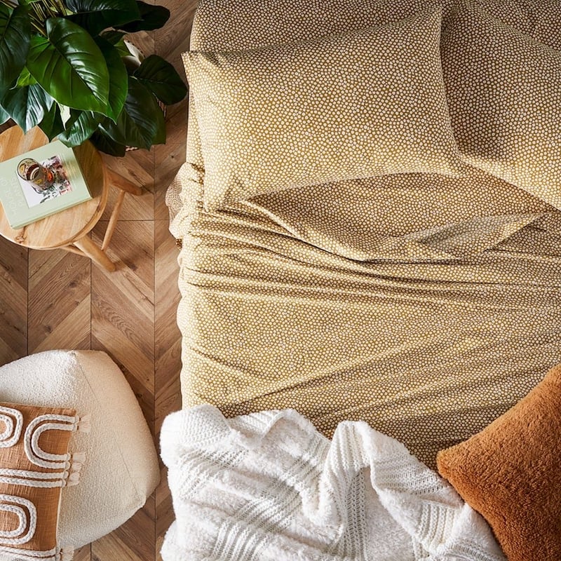 Printed Tuberose Toffee Sheet Set
