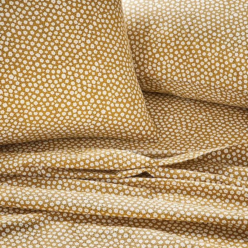 Printed Tuberose Toffee Sheet Set