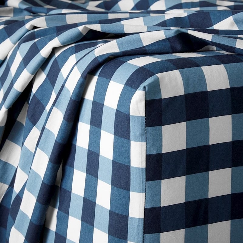 Printed Campground Navy Check Sheet Set