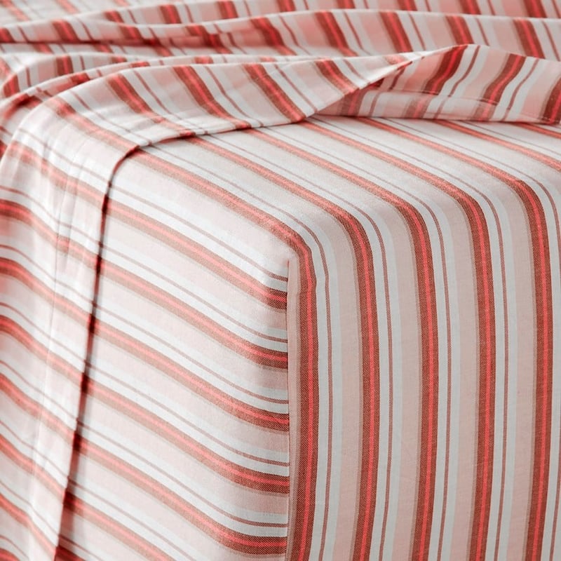 Rose Stripe Cotton Yarn Dyed Sheet Set