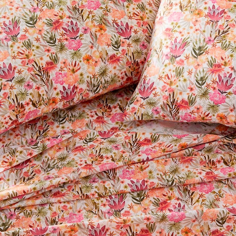 Printed Pia Floral Sheet Set