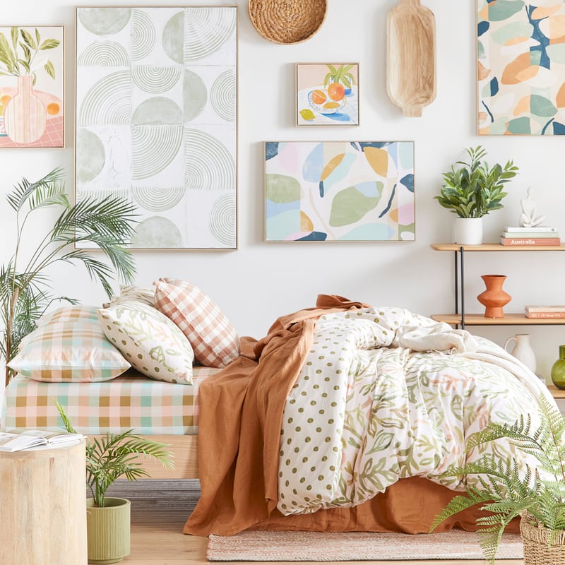 Printed Harmony Check Multi Sheet Set