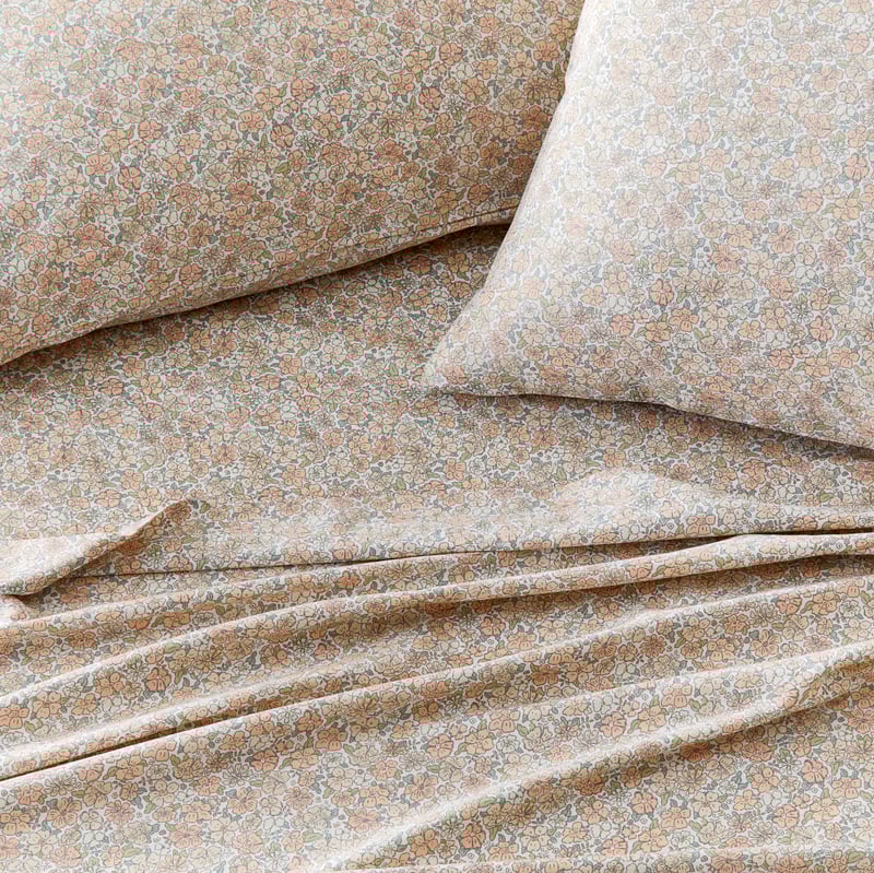 Printed Soft Floral Soft Pink Sheet Set