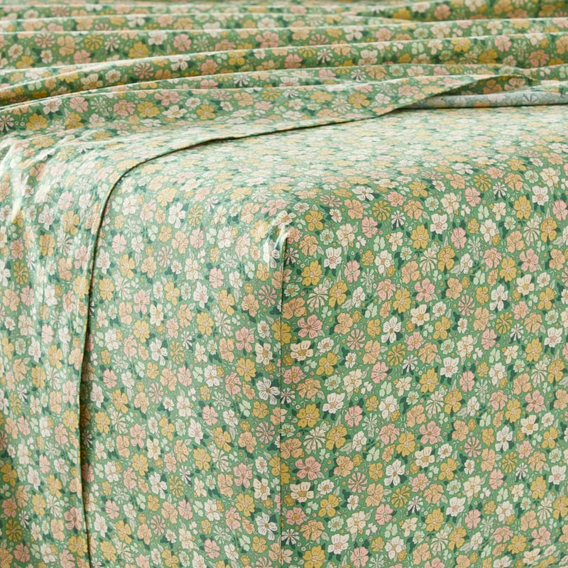 Harper Floral Green Printed Sheet Set