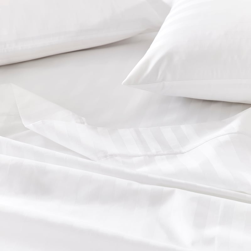 Luxury Collection White Stripe Sheet Set