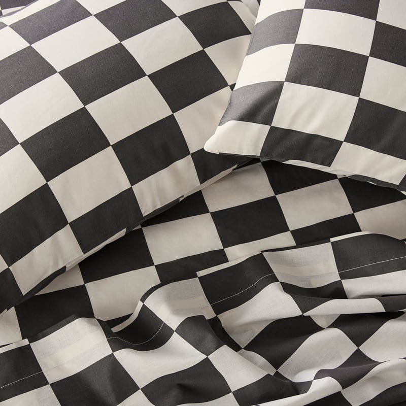 Perfect Cotton Charcoal Brick Printed Percale Sheet Set