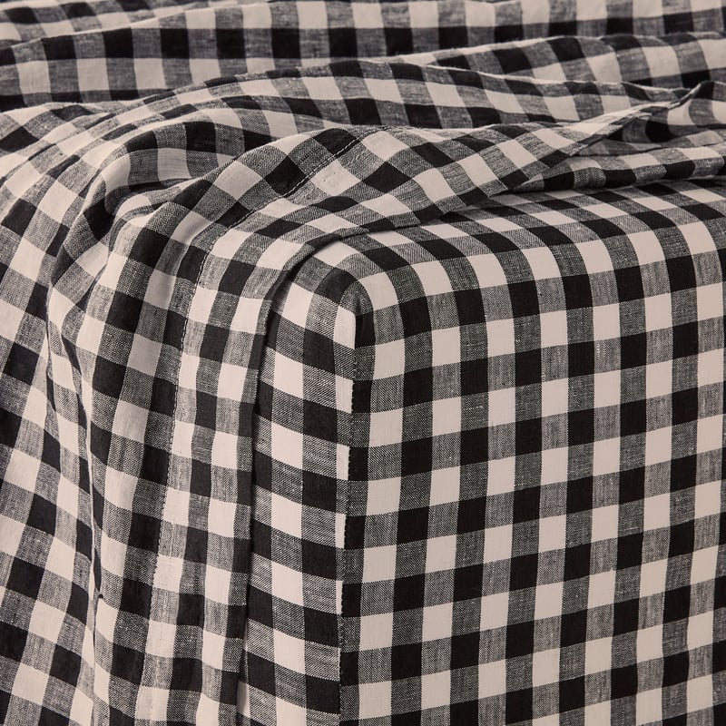 Vintage Washed Onyx Check Sheet Separates + Pillowcases