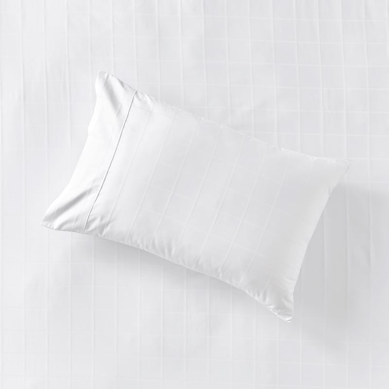 Worlds Softest Cotton White Grid Sheet Set