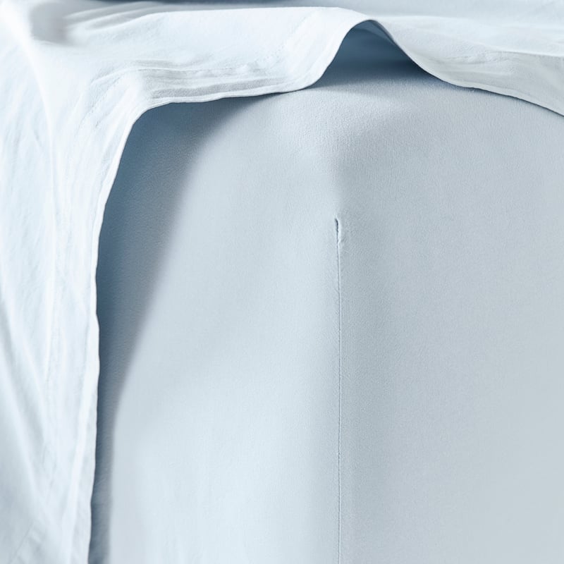 Stonewashed Cotton Ice Blue Sheet Separates
