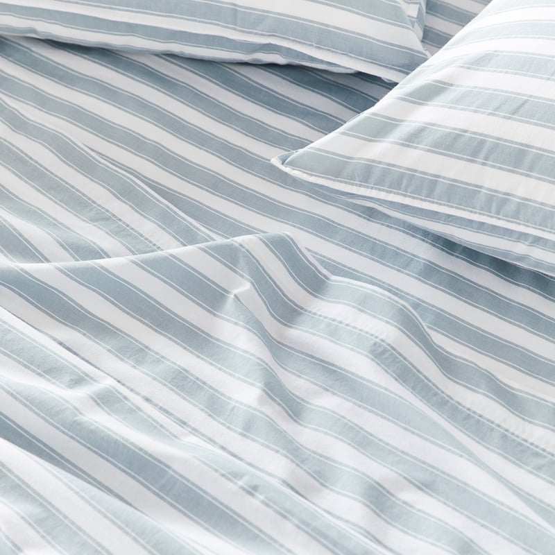 Stonewashed Cotton Provincial Stripe Sheet Set