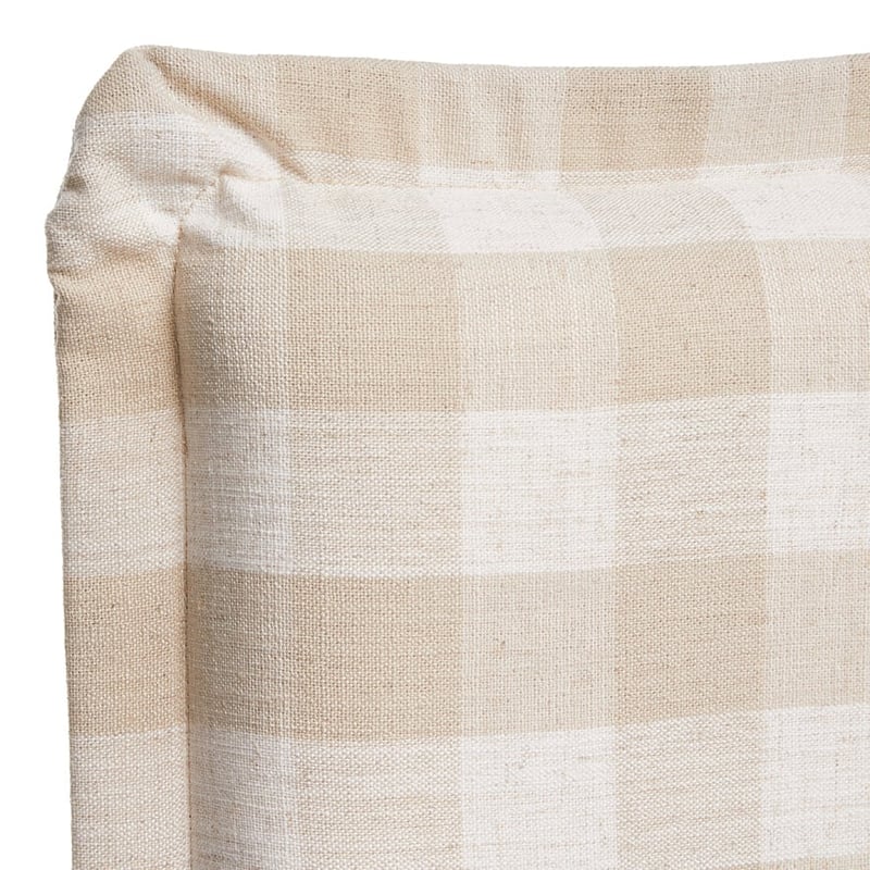 Stockholm Natural Check Bedhead Slip Cover