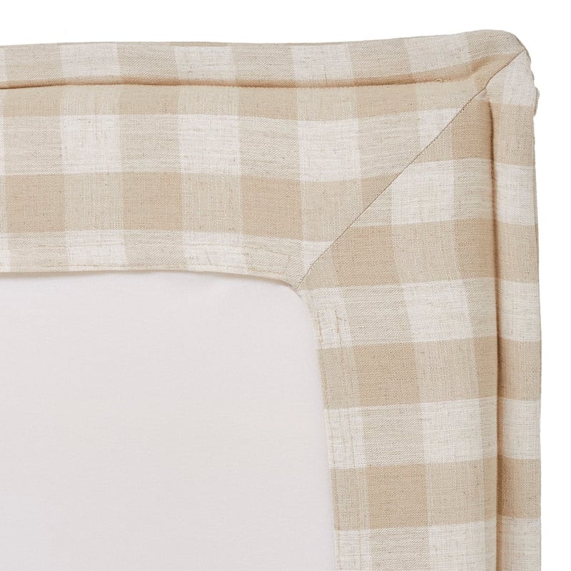 Stockholm Natural Check Bedhead Slip Cover