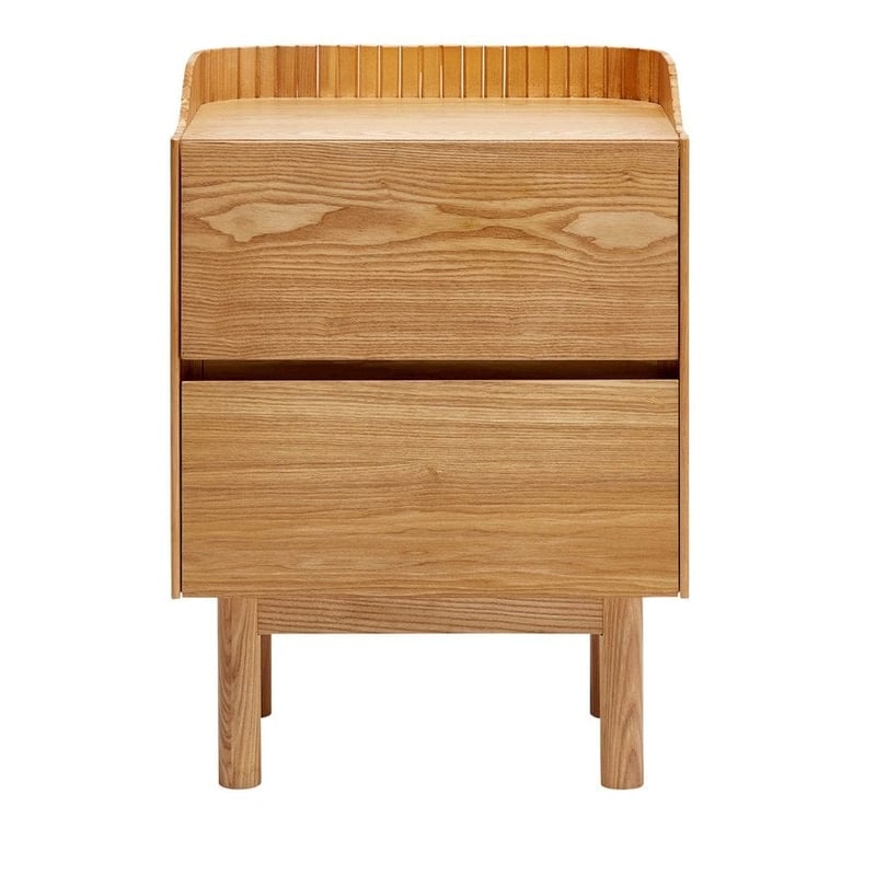 Everett Oak 2 Drawer Bedside Table