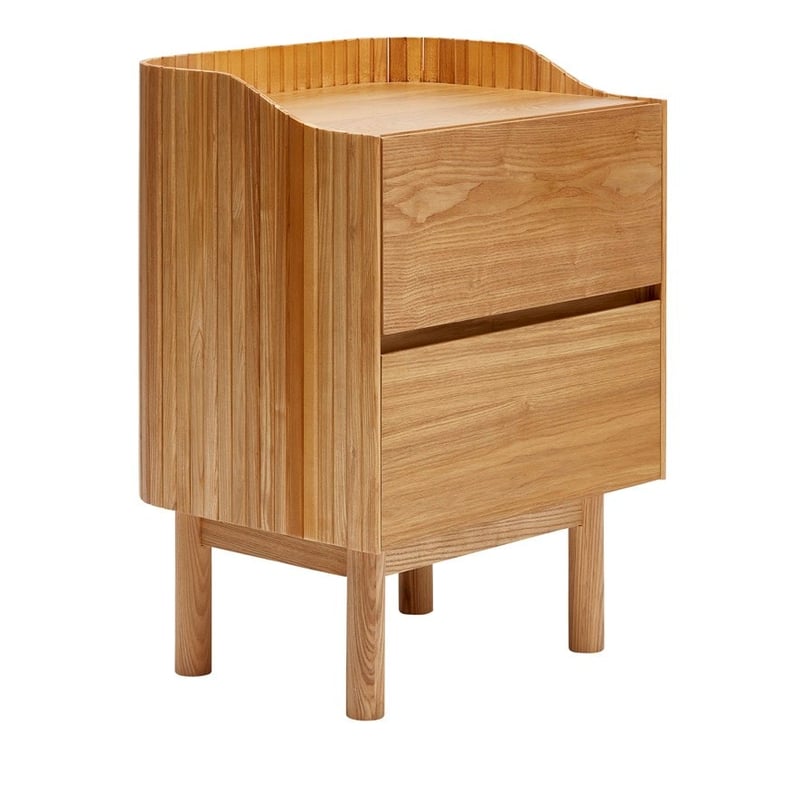 Everett Oak 2 Drawer Bedside Table