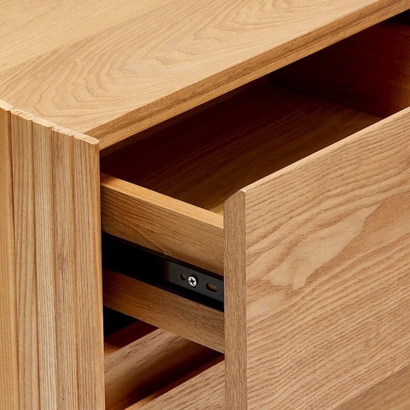 Everett Oak 2 Drawer Bedside Table