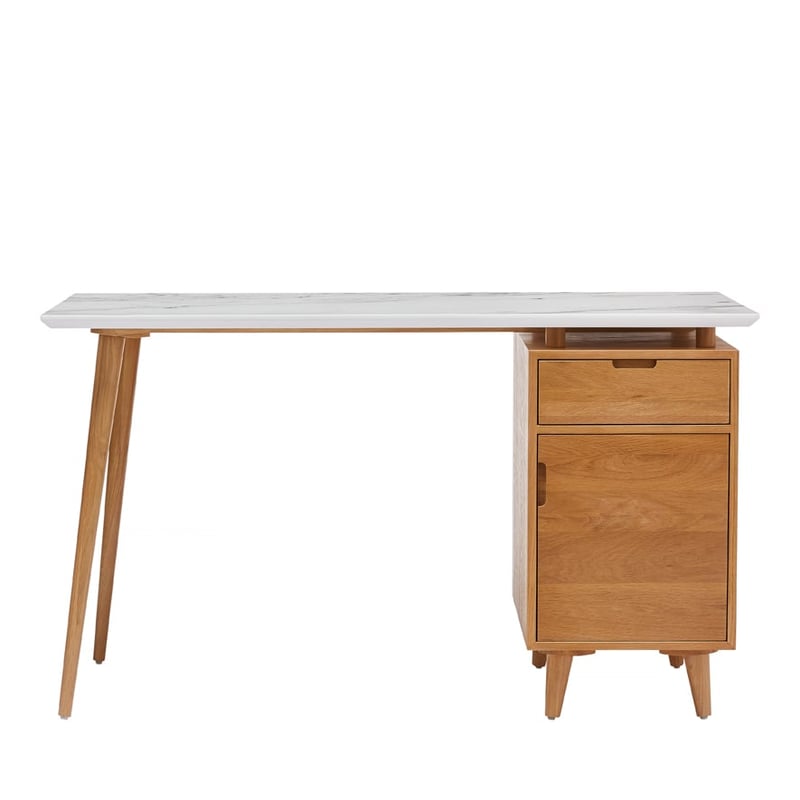 Camilla Marble & Oak Desk