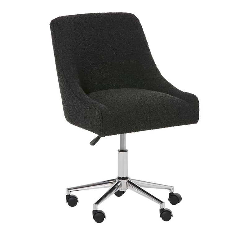 Neville Black Boucle Desk Chair