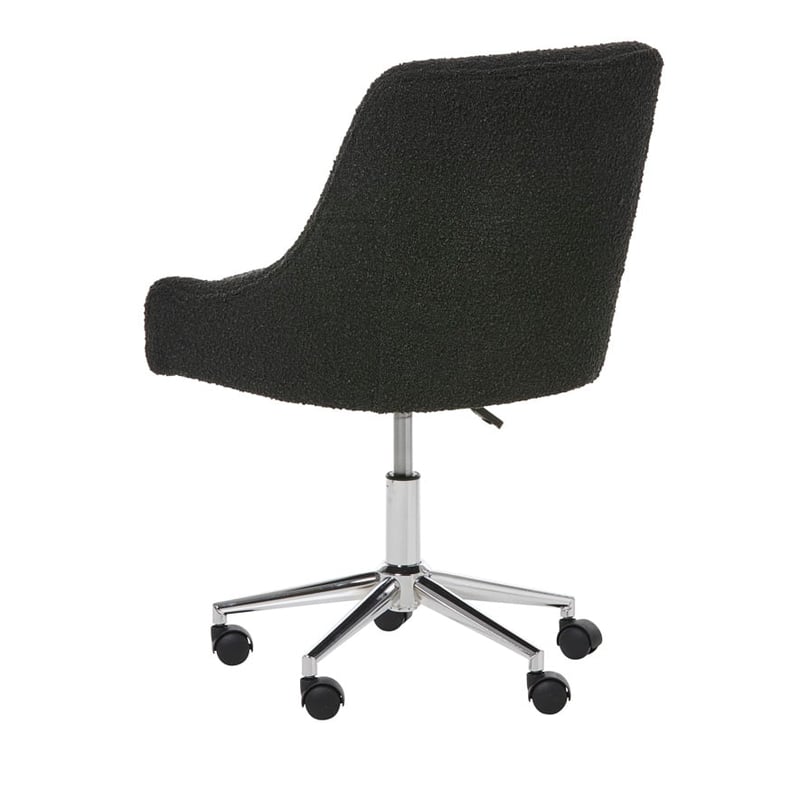 Neville Black Boucle Desk Chair