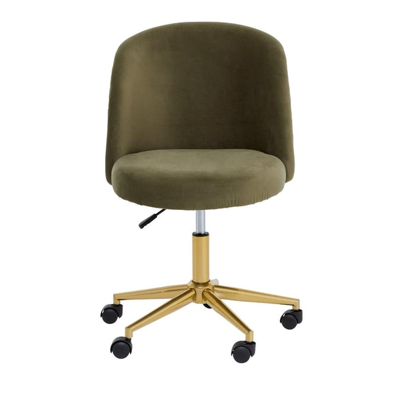 Fifi Olive Velvet & Gold Desk Chair