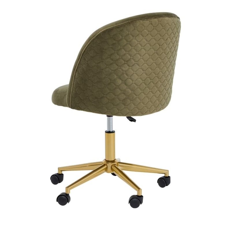 Fifi Olive Velvet & Gold Desk Chair