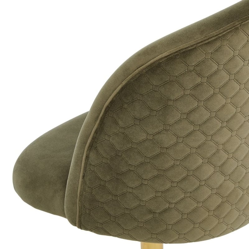 Fifi Olive Velvet & Gold Desk Chair