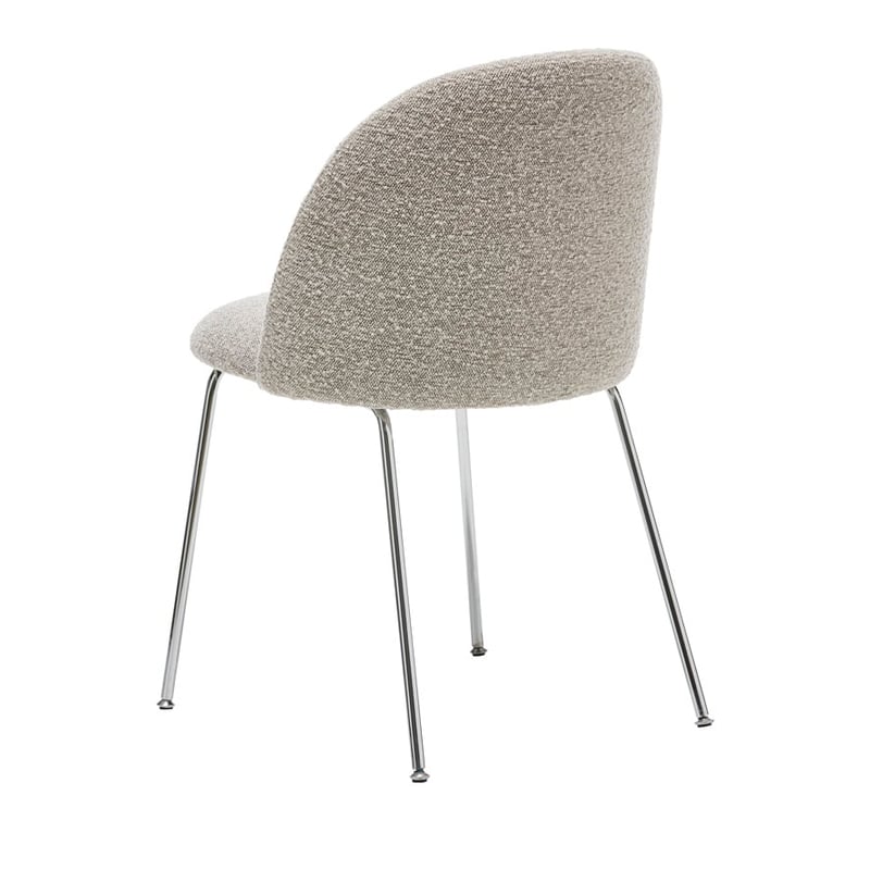 Otis Dove Boucle & Chrome Dining Chair Set of 2