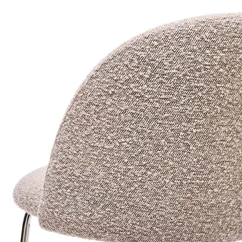 Otis Dove Boucle & Chrome Counter Stool