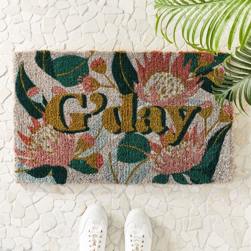 Coir Gday Protea Doormat