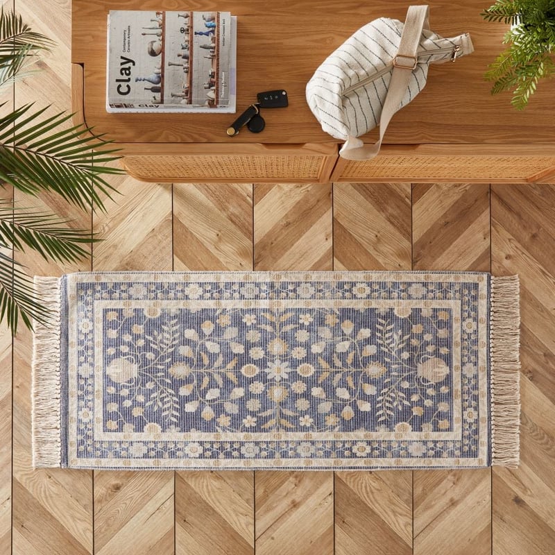 Cardiff Midnight Floral Rug Runner