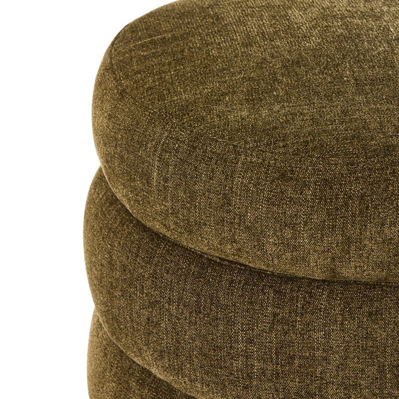 Memphis Olive Storage Ottoman