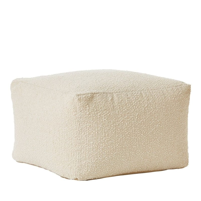 Burleigh Ivory Boucle Pouf 