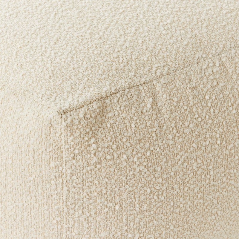 Burleigh Ivory Boucle Pouf 